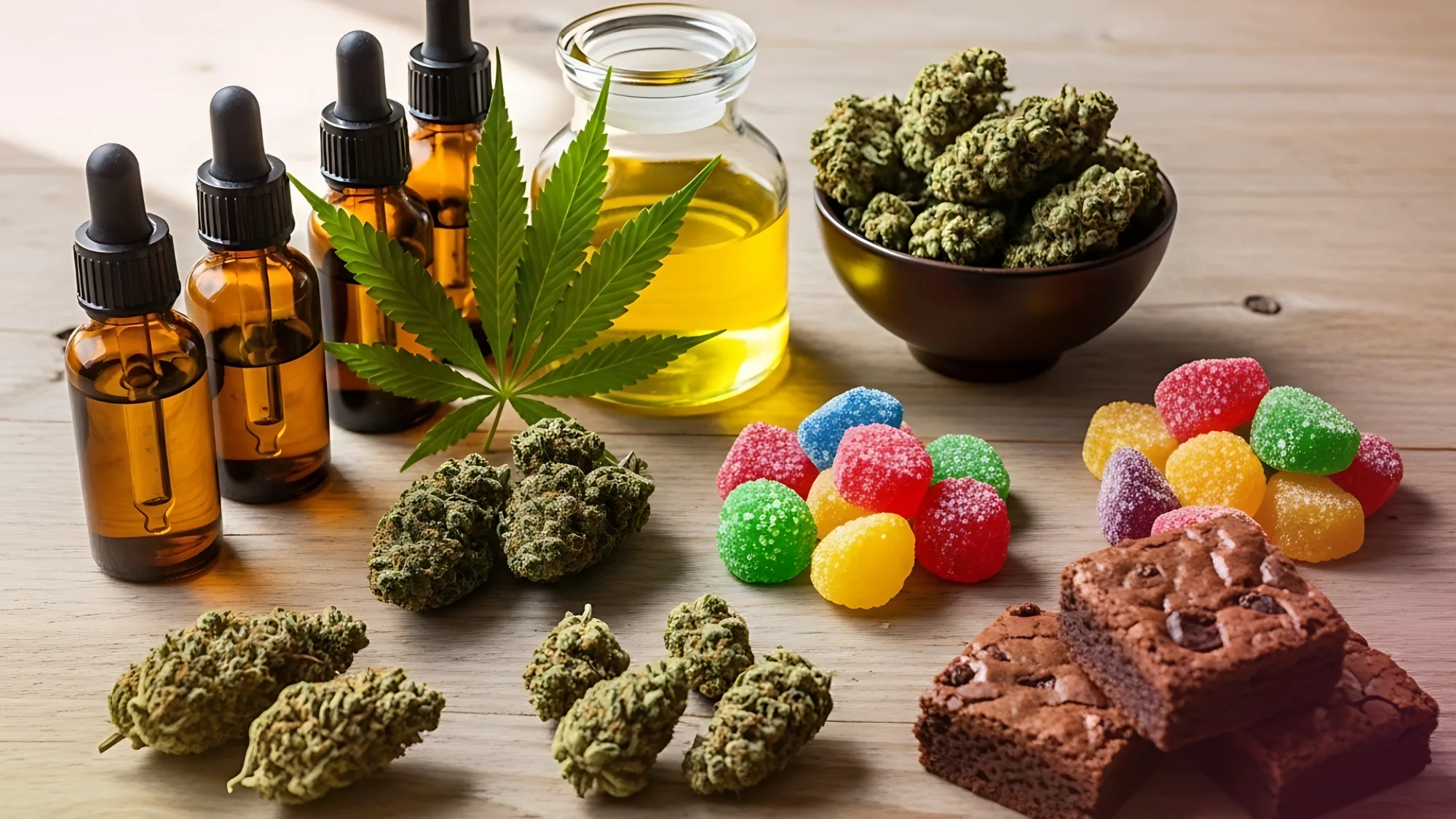 Diverse cannabis topical products from California companies, like balms and lotions, appealing to various consumer preferences.