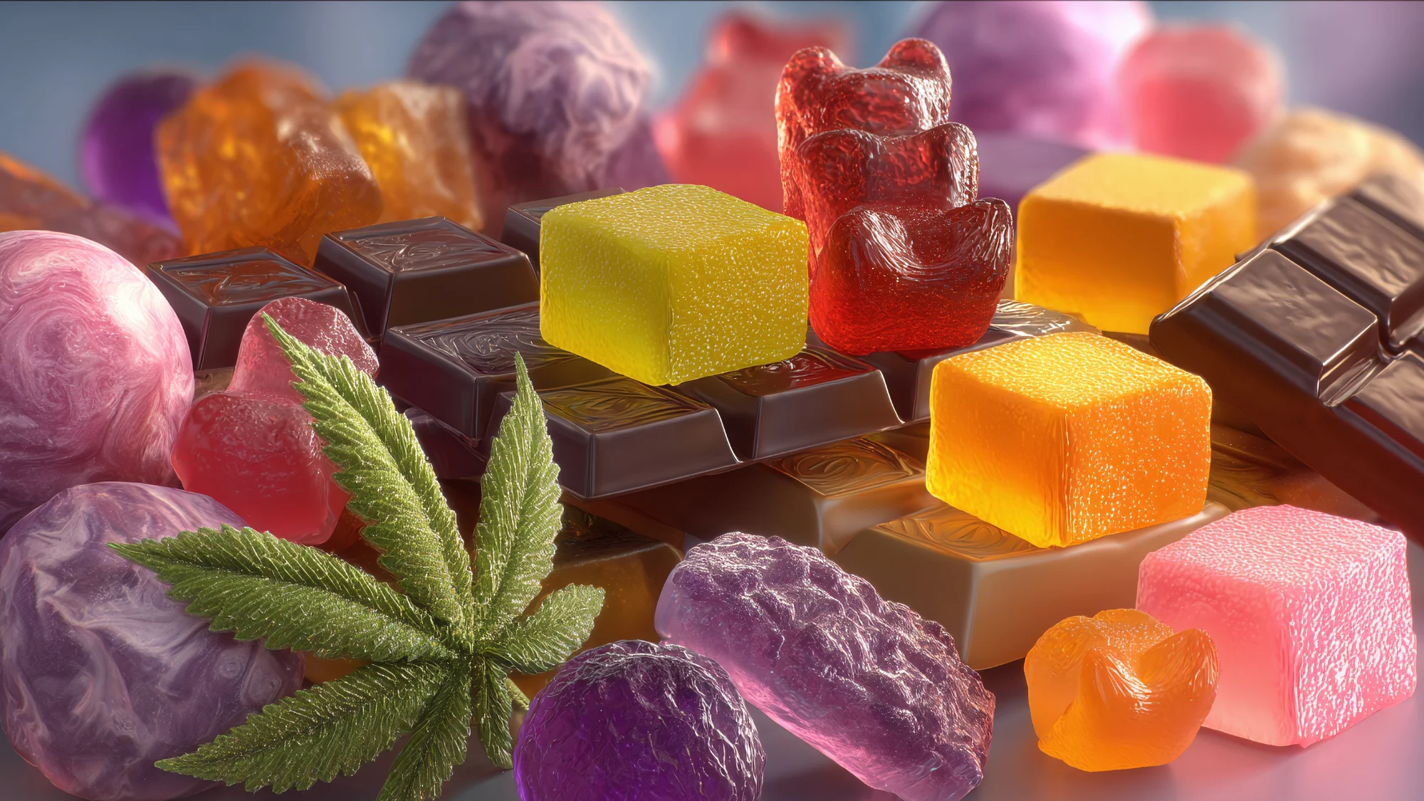 Various edible products including gummies and chocolates in Santa Rosa CA